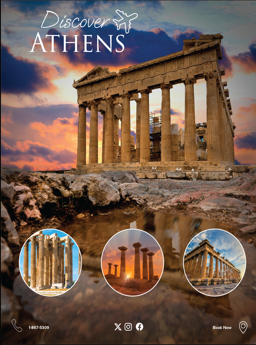 Multi Sized travel ads for Athens